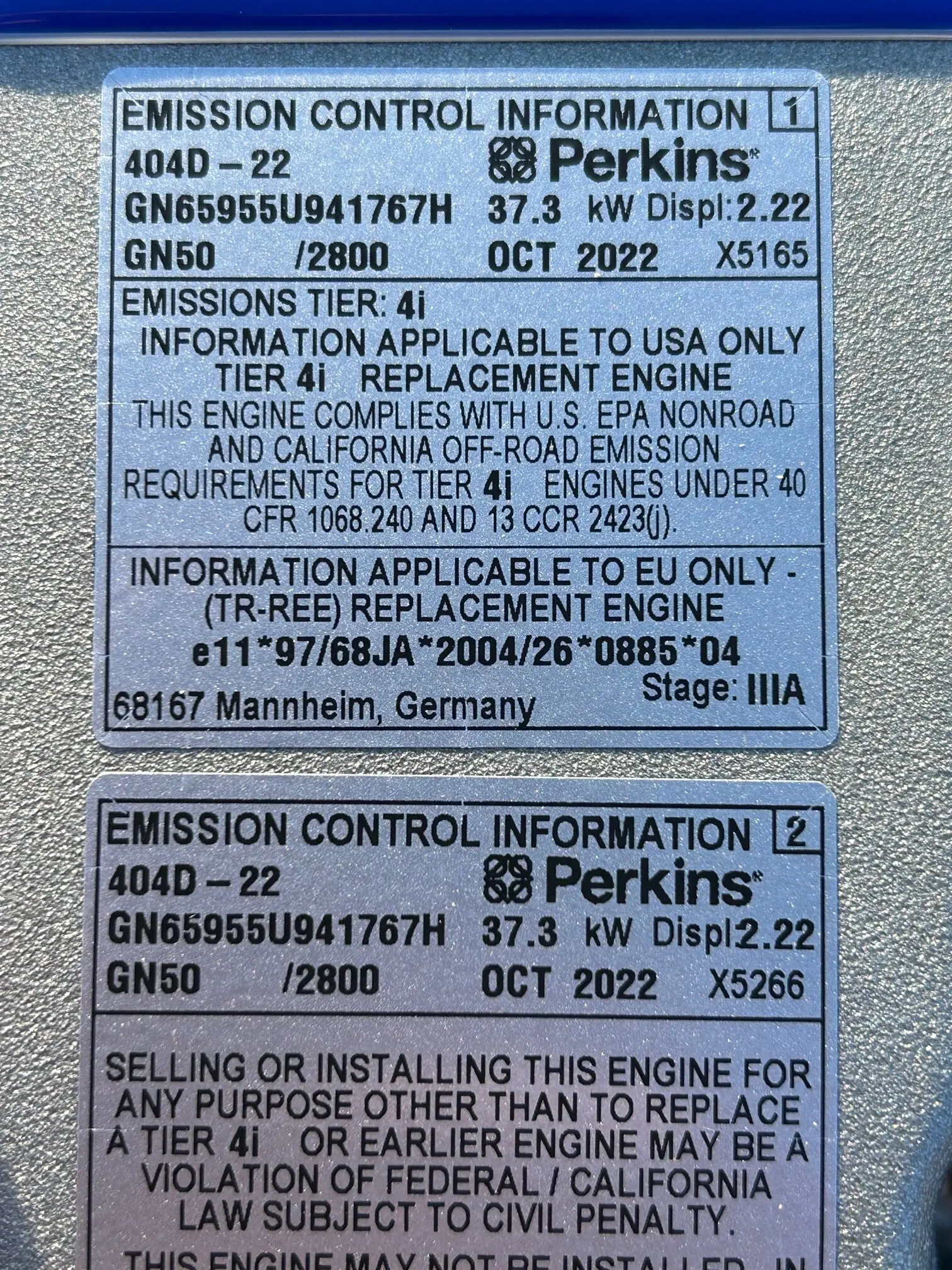 RD Diesels Industrial Engine